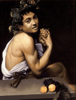 Caravage (1571-1610) Le Petit Bacchus malade ou Autoportrait en Bacchus