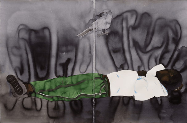 Françoise Pétrovitch, artiste contemporaine, "Étendu" (2018). https://www.francoisepetrovitch.com