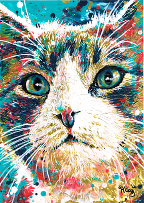 "Kater" Acryl auf Spezialpapier A4