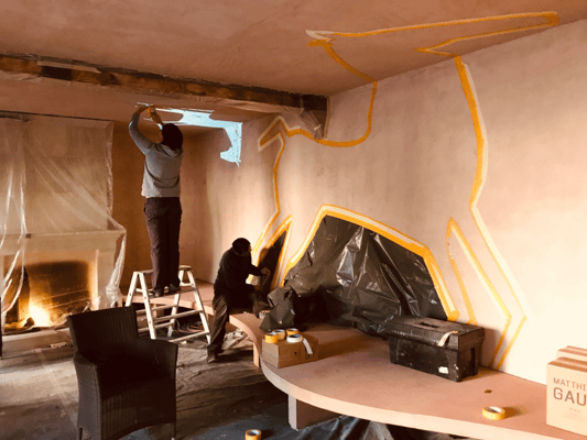 Vorbereitung eines Frescos