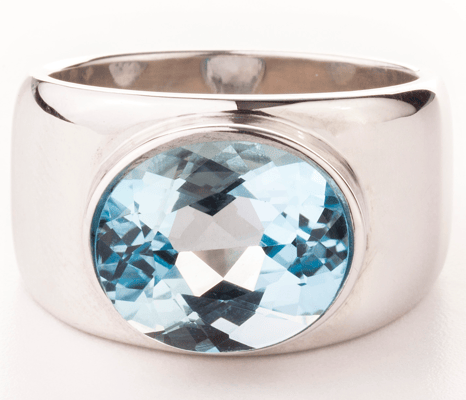  München  Sterling  rhodiniert mit Blautopas € 640,00