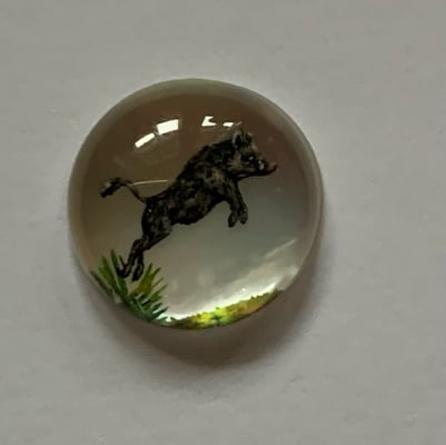 Bergkristall mit persönlichem Motiv