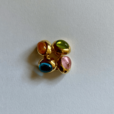 Manschettenknöpfe Rick, runde Steine, Sterling verg. € 470,00 ( ohne Steine)