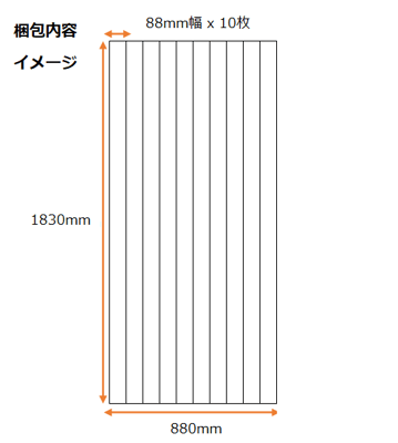 レッドシダー羽目板 梱包内容