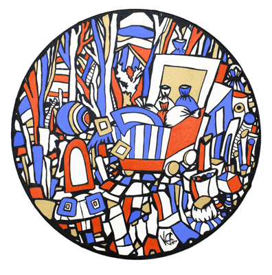 Veronika Spleiss "Beobachten und Gestalten" 2020, 30x30 cm