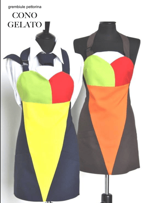 Ariell divise da lavoro grembiuli pettorine per Gelaterie Ristorazione Bar Catering personalizzati con il tuo logo senza minimi quantitativi