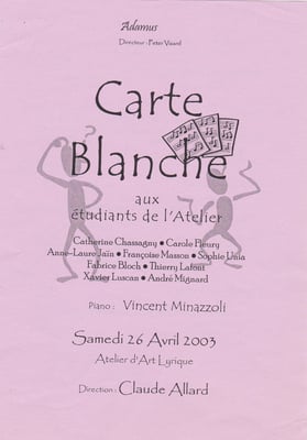 Sous la direction de Claude Allard, de l'Opéra de Paris