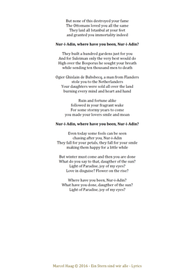 Nur-i-Adin 2 by Marcel Haag - Lyrics