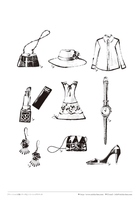 カット線画『ファッション小物シリーズ1』