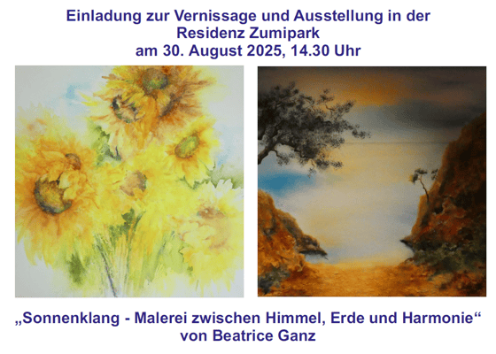 Ausstellung in der Residenz Zumipark in Zumikon vom 30.8.2025 bis 7.1.2026