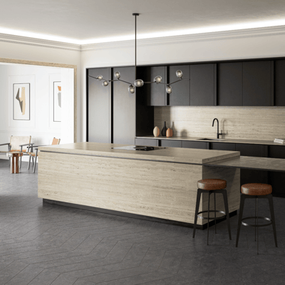 Virtuvės sala iš Dekton presuoto akmens