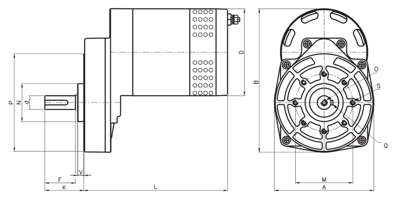 motor y reductor Dagu