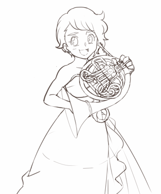 似顔絵キャラクターラフ