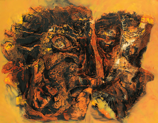 Aus Holz geschnitzt | Öl auf Leinwand | 2010 | 120x40cm