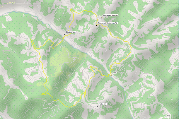 Die Länge der Wanderung war 14.5km, Höhendifferenz 580m. Reine Gehzeit 3 Std 20.