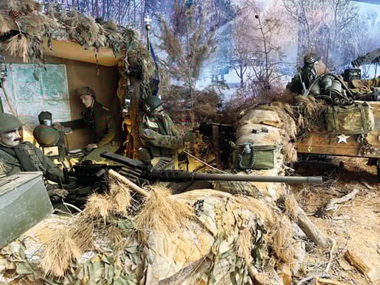 戦争博物館 ギリシャ軍は連合国一員として朝鮮戦争に参加。インス タレーションで展示するリアルな前線の様子。