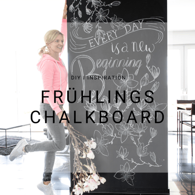 Frühling Chalkboard, Kreide Tafel, Blumen, Magnolie, Springtime, Inspiration, Idee