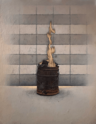 路地裏の花  /  2003  /  1178x893mm  /  Oil on canvas