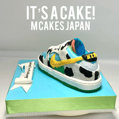 スニーカー型立体ケーキ【誕生日/イベント/オーダーメイドケーキ】カタチ/デザイン/３Dケーキ/北海道小樽スイーツ/エムケーキ