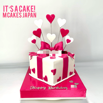 ボックス型立体ケーキ【誕生日/イベント/オーダーメイドケーキ】カタチ/デザイン/３Dケーキ/北海道小樽スイーツ/エムケーキ