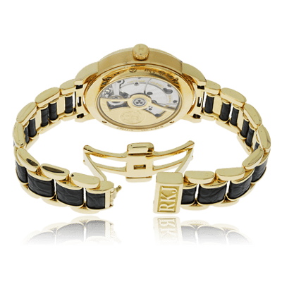 Uhrenarmband in Rotgold und Leder von der Goldschmiede OBSESSION