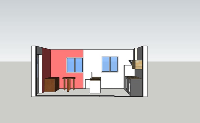 Cuisine plan 3 D, Marcilly sur Vienne, Isabelle Mourcely Décoration, décoratrice UFDI Tours Chinon Centre Indre et Loire 37