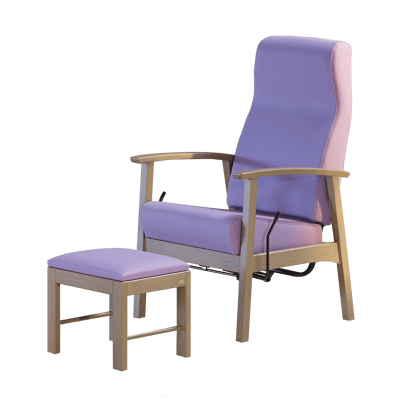 Fauteuil et pouf Quiétude