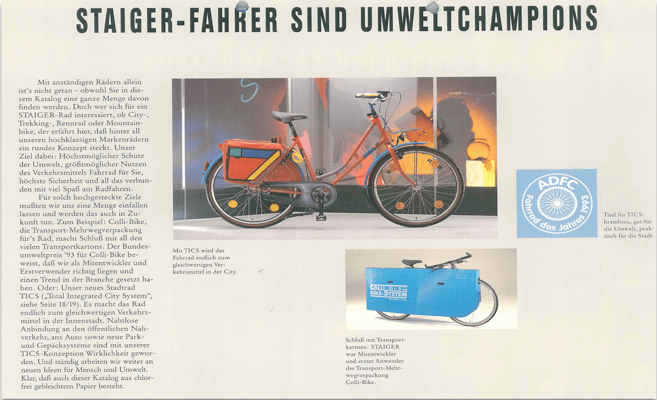 Artikel: Staiger-Fahrer sind Umweltchampions ©velotech.de