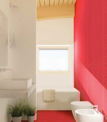 MOSAICO PURO POOL ROSSO 25mm