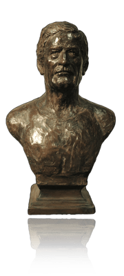 Buste, en bronze du sauveteur Durécu, au Havre, Sculpteur, Langloÿs