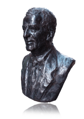 Buste, en bronze de Michel Bezian, à Gujan-Mestras, Sculpteur, Langloÿs