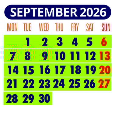 VMByachts Schedule | September 2026