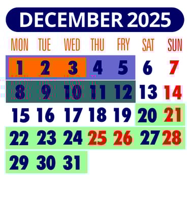 VMByachts Schedule | December 2025