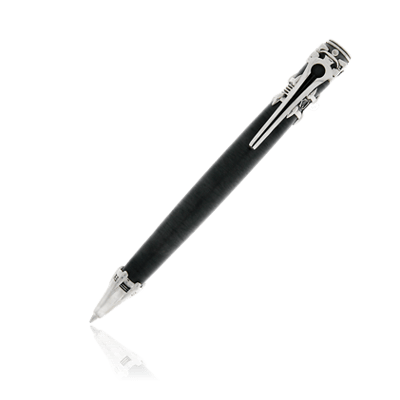 Kugelschreiber in Edelstahl und Carbon aus der Gremlin Kollektion. Herrenschmuck kaufen in Zürich bei der Goldschmiede OBSESSION.