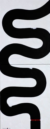 HEBIHANABI 12    318mm×820mm  F6×2   Acrylic   2016