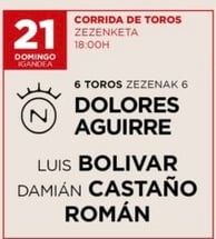 Toros de Dolores Aguirre pour Luis Bolivar, Damian Castaño et Roman