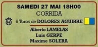 Toros de Dolores Aguirre pour Alberto Lamelas, Luis Gerpe et Maxime Solera