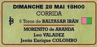 Toros de Baltasar Iban pour Morenito de Aranda, Leo Valadez et Jesus Enrique Colombo