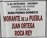 Toros de Juan Pedro Domecq pour Morante de la Puebla, Juan Ortega et Roca Rey