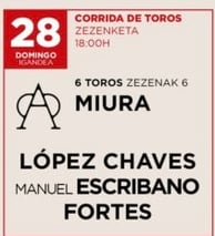 Toros de Miura pour Lopez Chaves, Manuel Escribano et Fortes