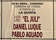 Toros de La Quinta pour El Juli, Daniel Luque et Pablo Aguado