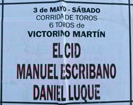 Toros de Victorino Martin pour El Cid, Manuel Escribano et Daniel Luque