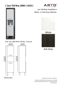 Arto Jazz 1800 White Tall Boy JZ18 