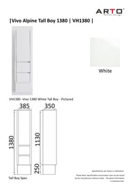 AOF18 -Arto 1336 White Tall Boy