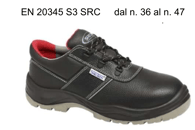 Ariell divise da lavoro Scarpa antinfortunistica in pelle nera con inserti rifrangenti Harvey protezione S3 antistatica