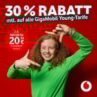 GigaMobil Young 30% Rabatt GigaMobil Young S 100 GB