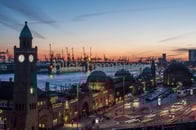 Landungsbrücken : Sonnenuntergang