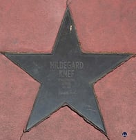 Hildegard Knefs (im Ausland "Hildegarde Neff") Stern auf dem Boulevard der Stars in Berlin.