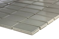 mosaico ceramica a mattoncini colore grigio lucido