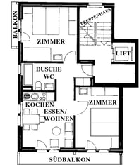 Grundriss Wohnung 2